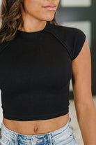 Halfway to Heaven Cropped Top in Black - Charming Charlie