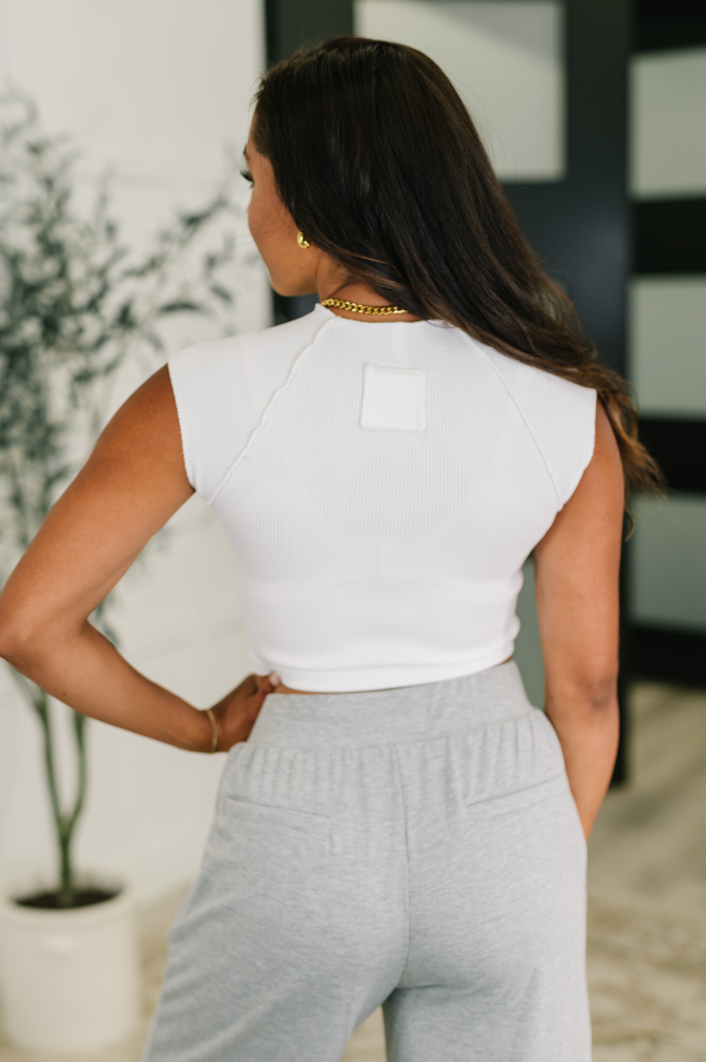 Halfway to Heaven Cropped Top in White - Charming Charlie