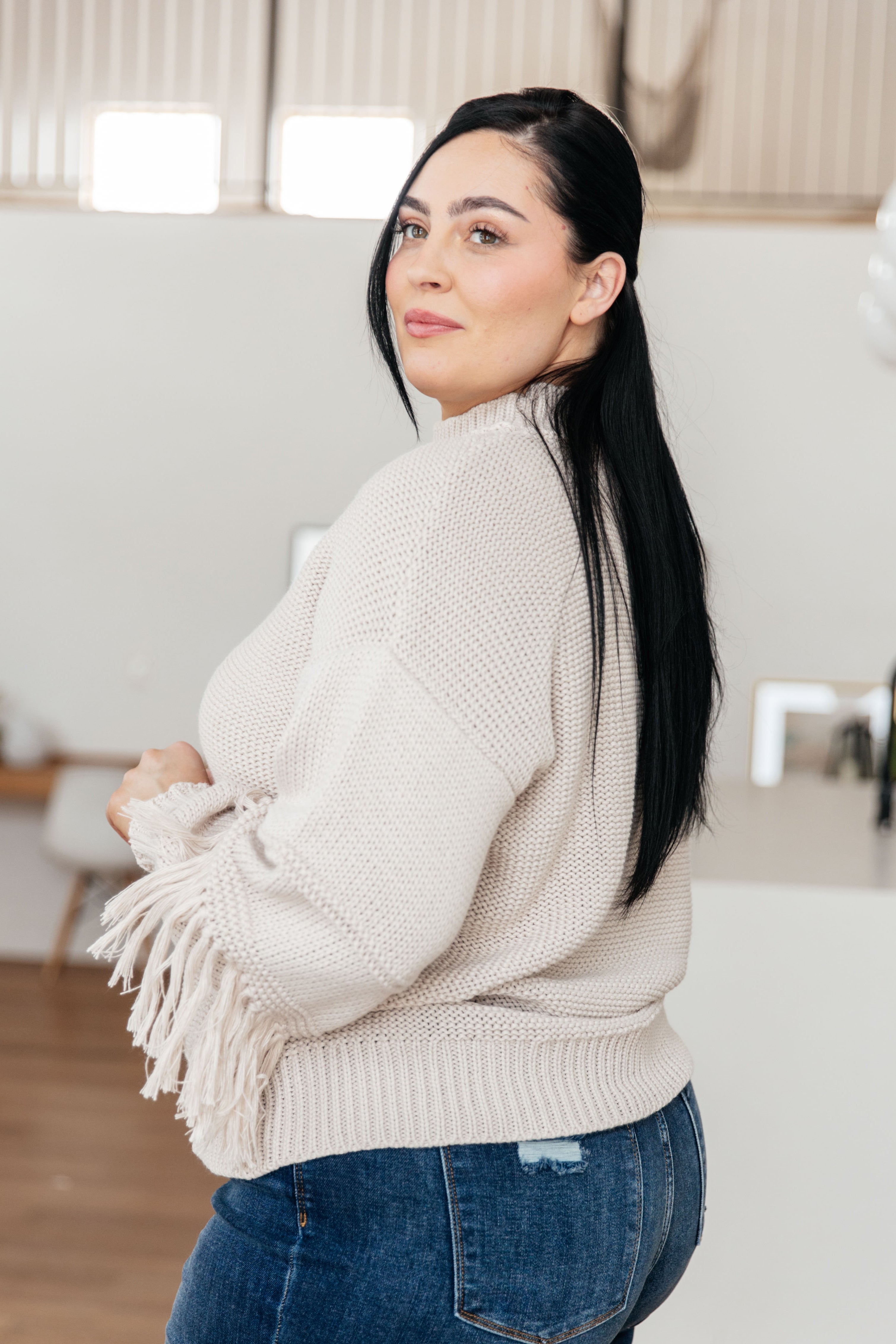 Handle It All Fringe Detail Sweater - Charming Charlie
