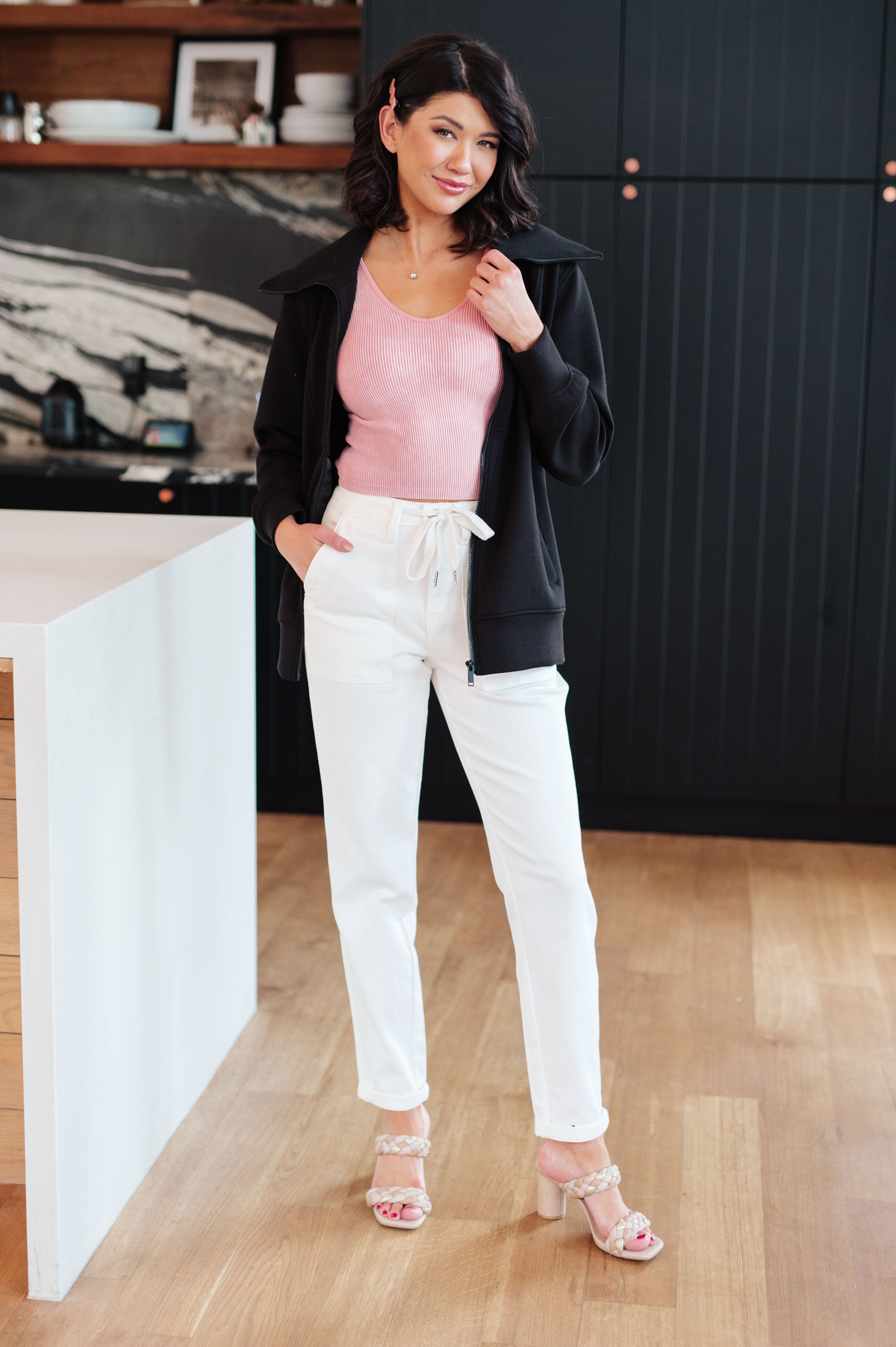 Handle That High Neck Zip Up Jacket - Charming Charlie