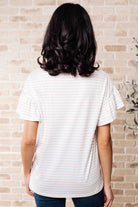 Hand to Hold Lace Detail Striped Top - Charming Charlie