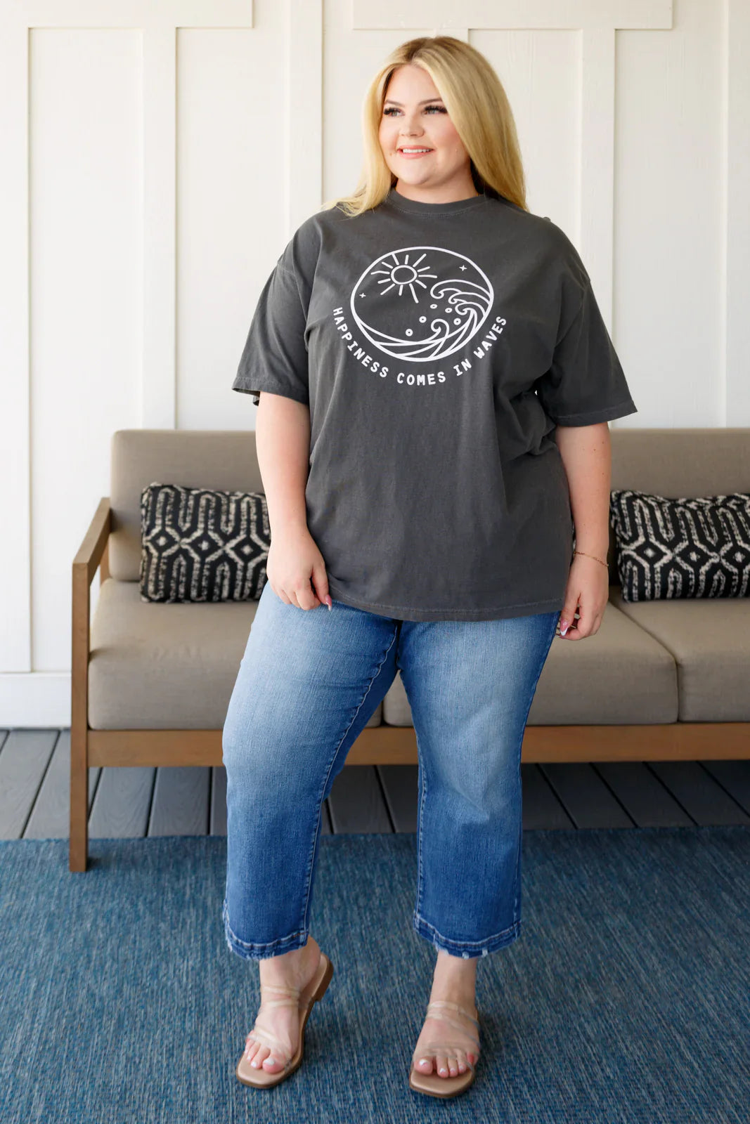 Happiness Comes in Waves Tee - Charming Charlie