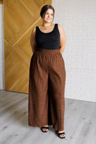Harmony High Rise Wide Leg Pants in Brown - Charming Charlie
