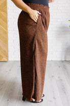 Harmony High Rise Wide Leg Pants in Brown - Charming Charlie