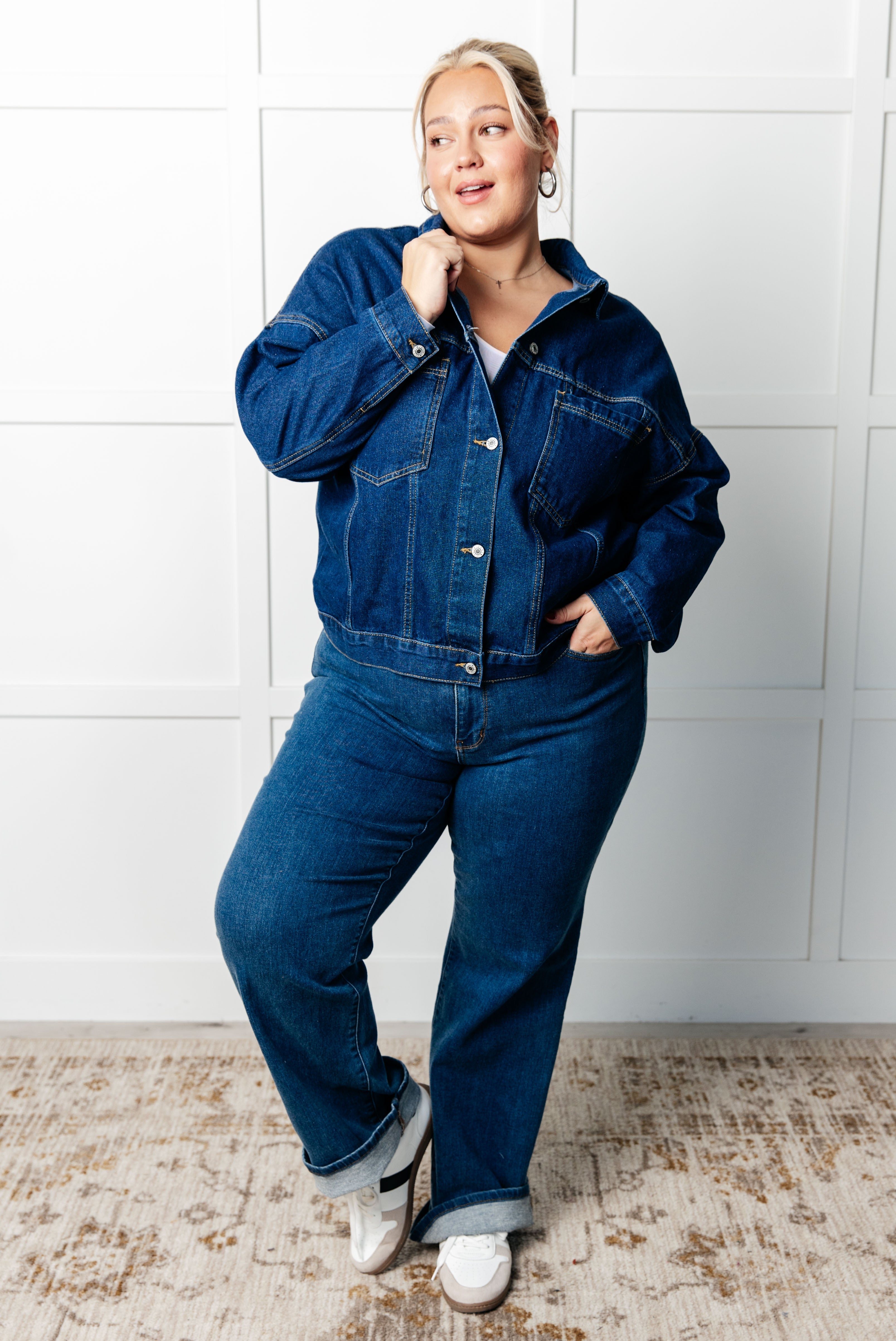 Have We Met Oversized Denim Jacket - Charming Charlie