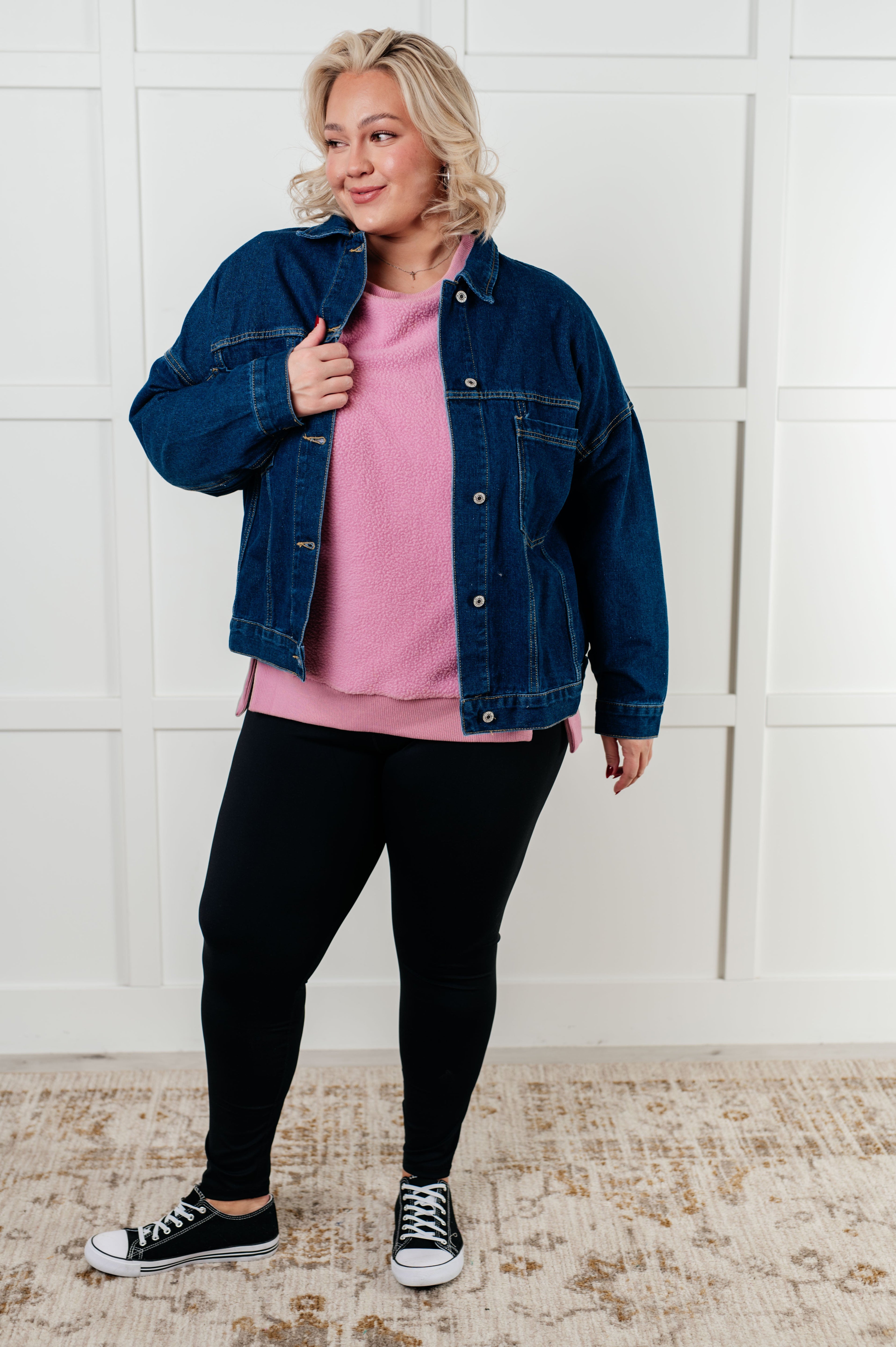 Have We Met Oversized Denim Jacket - Charming Charlie