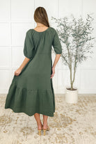 Hazel Dress in Dusty Pine - Charming Charlie