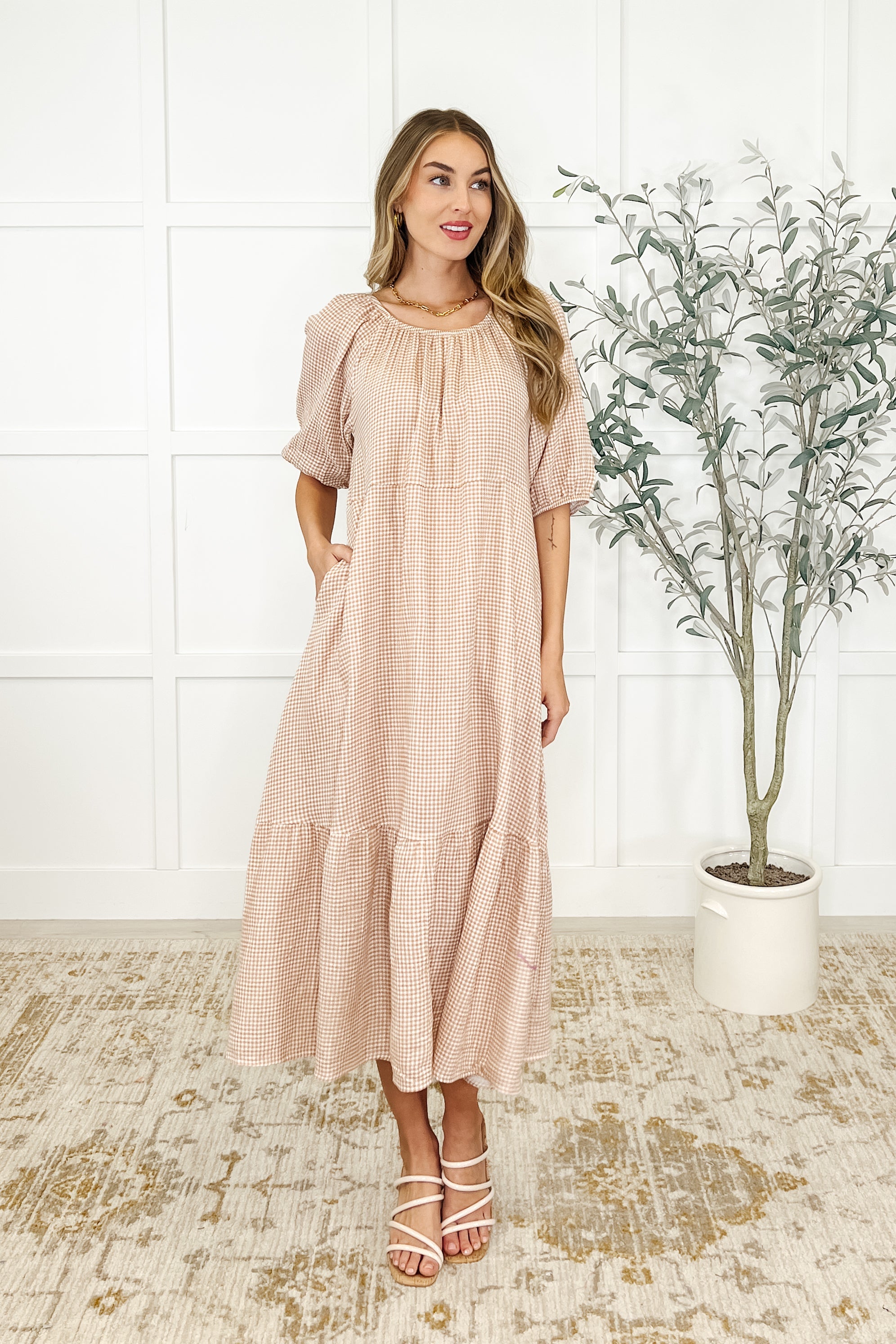 Hazel Dress in Toffee - Charming Charlie