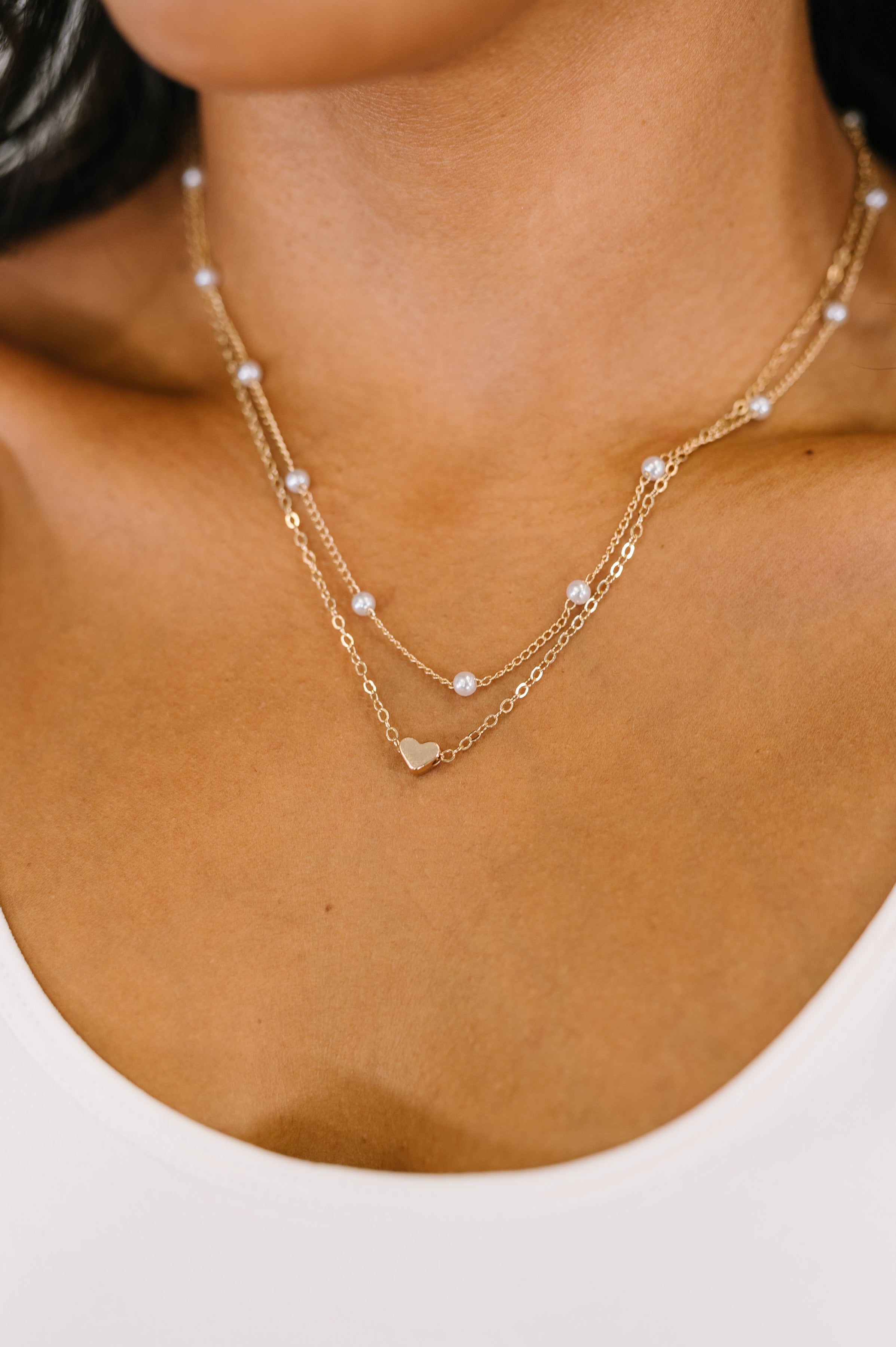 Heart of Gold Pendant Necklace Layered Set in Gold - Charming Charlie