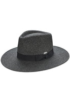 Heather Charcoal C.C Grosgrain Bow Vegan Felt Panama Hat is crafted from vegan felt for a cruelty-free and sustainable option. With a stylish grosgrain bow detail, this hat adds a touch of elegance to any outfit. Perfect for all seasons, this panama hat offers both fashion and functionality.