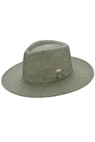 Heather Sage C.C Grosgrain Bow Vegan Felt Panama Hat is crafted from vegan felt for a cruelty-free and sustainable option. With a stylish grosgrain bow detail, this hat adds a touch of elegance to any outfit. Perfect for all seasons, this panama hat offers both fashion and functionality.