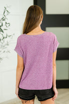 Heathered Harmony Basic Tee in Light Plum - Charming Charlie