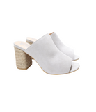 Helena Heeled Sandal in Ice Suede - Charming Charlie