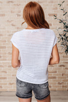 Here for More Open Knit Cap Sleeve Sweater - Charming Charlie