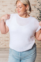 Here for More Open Knit Cap Sleeve Sweater - Charming Charlie
