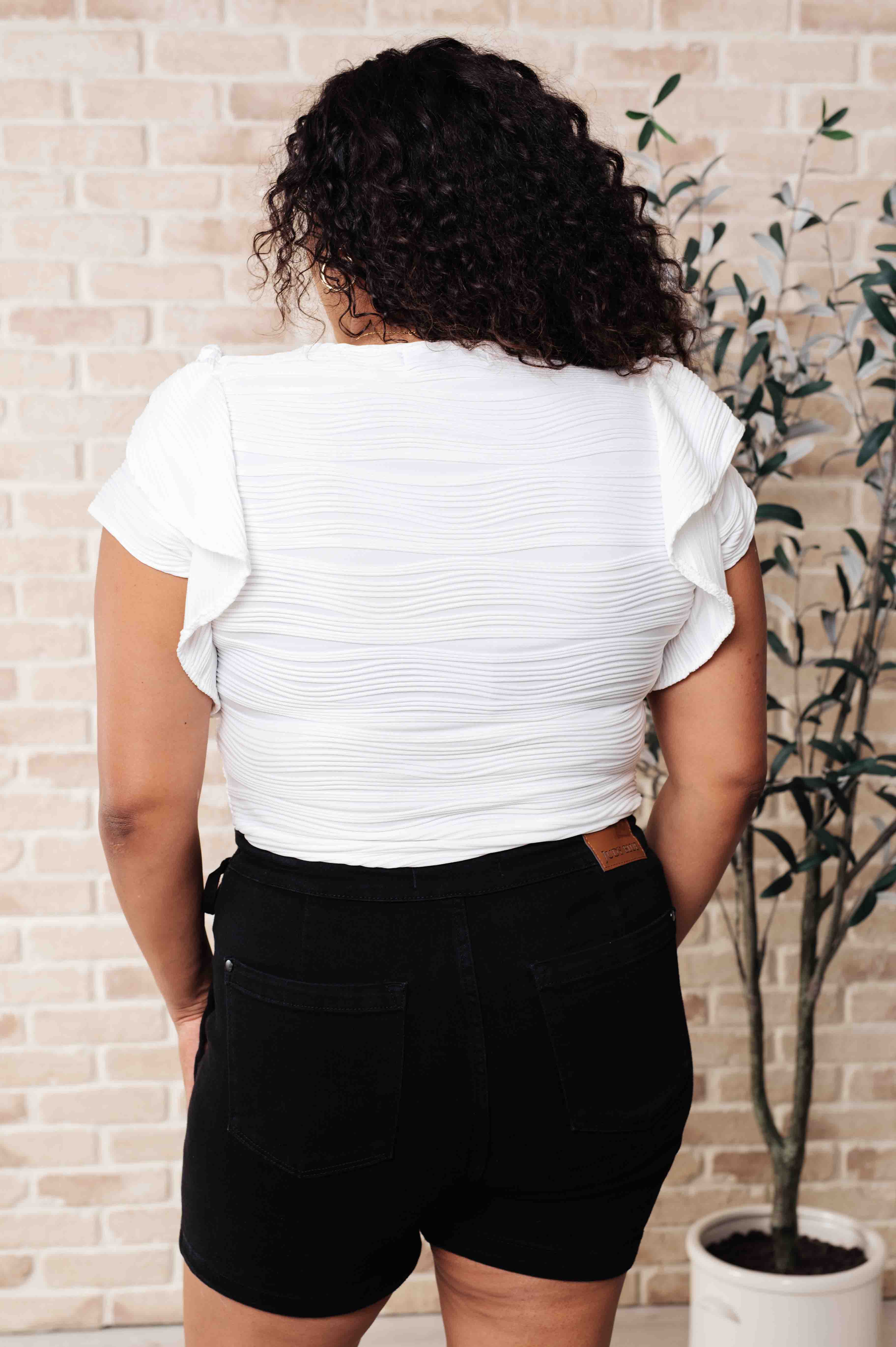 Highest Praise Ruffle Sleeve Blouse - Charming Charlie