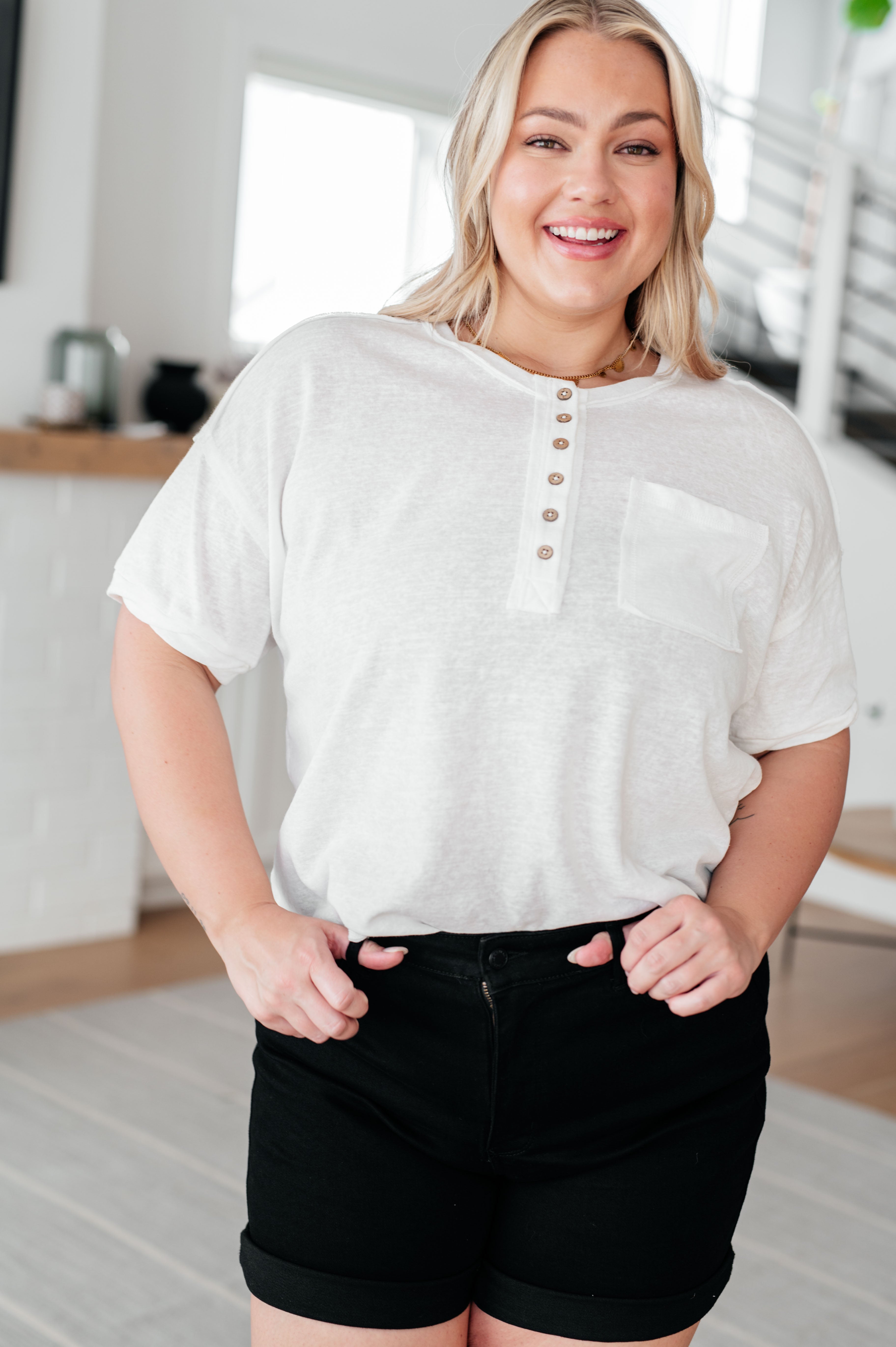 Hipster Henley Top - Charming Charlie