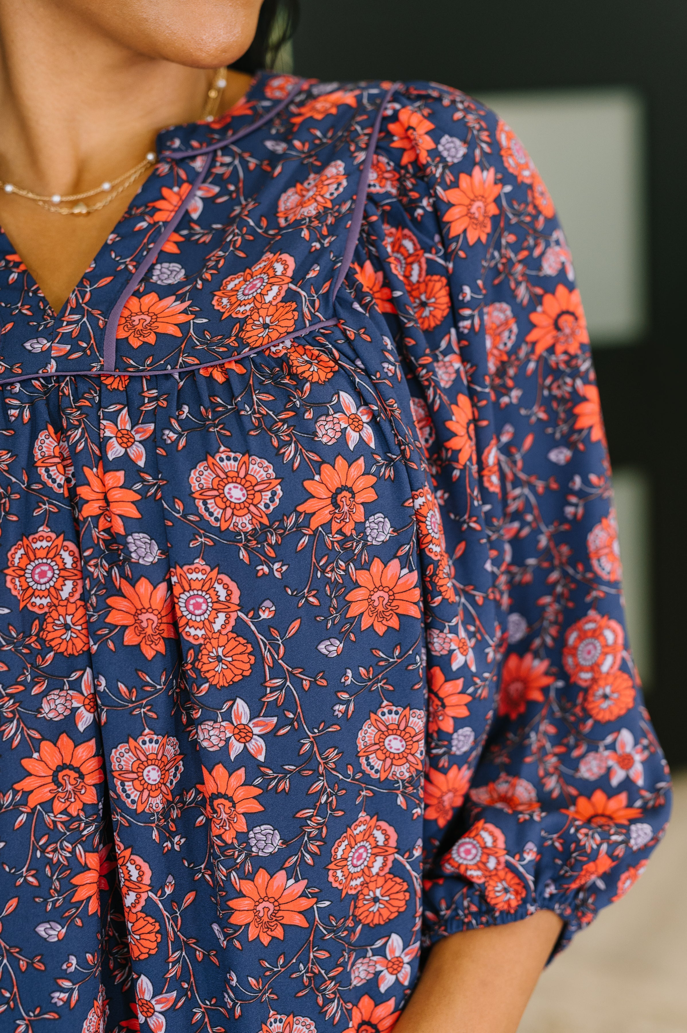 Hitherto Unknown Floral Babydoll Blouse - Charming Charlie
