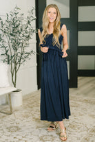 Hold Me Down Midi Dress in Navy - Charming Charlie