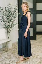 Hold Me Down Midi Dress in Navy - Charming Charlie
