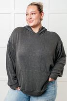 Hold That Thought Rib Knit Hoodie - Charming Charlie