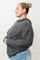 Hold That Thought Rib Knit Hoodie - Charming Charlie