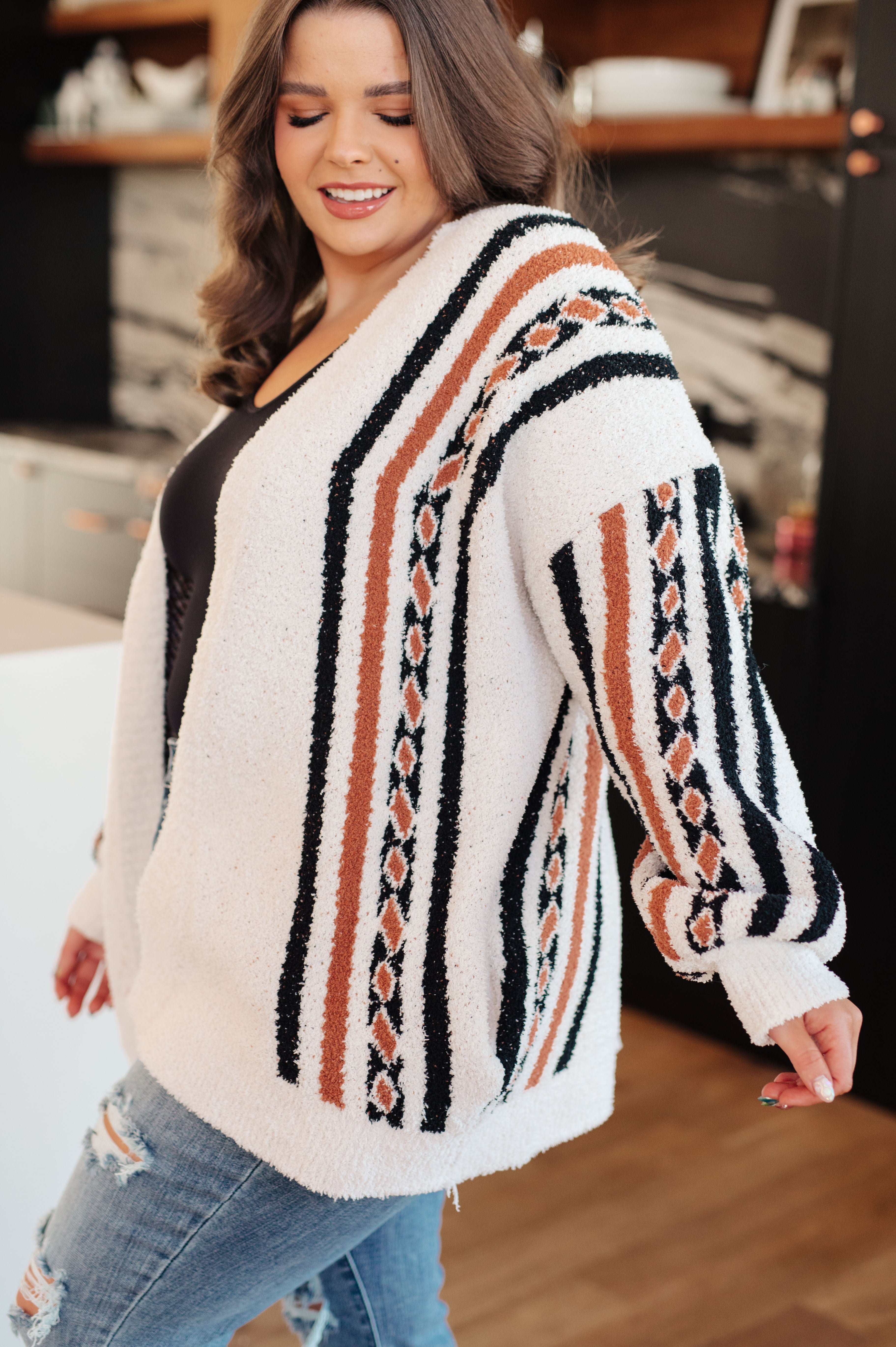 Holding On Aztec Print Cardigan - Charming Charlie