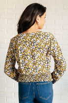 Honey Honey Floral Smocked Blouse in Black - Charming Charlie