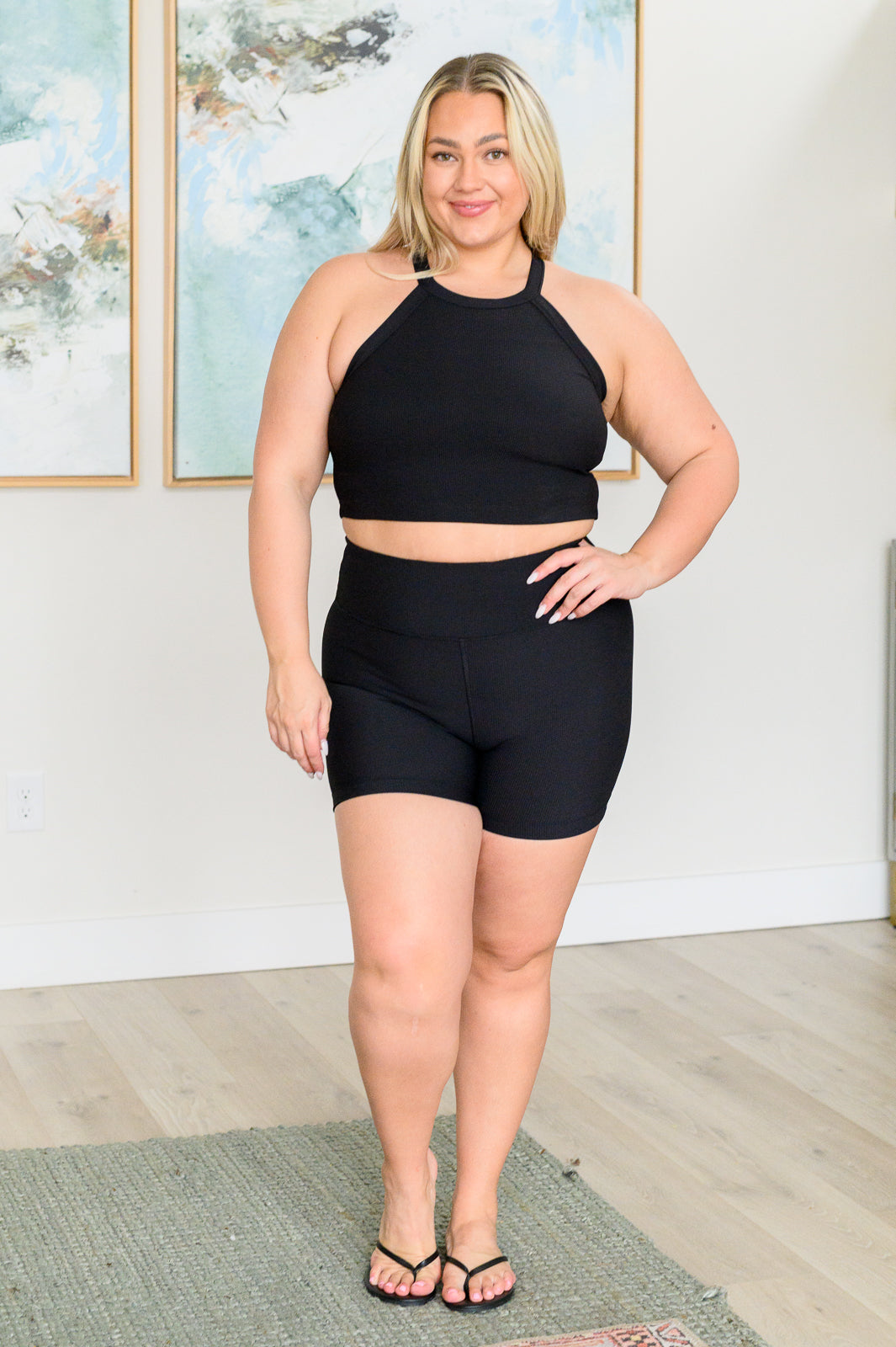 Hot Girl Walks Biker Shorts in Black - Charming Charlie