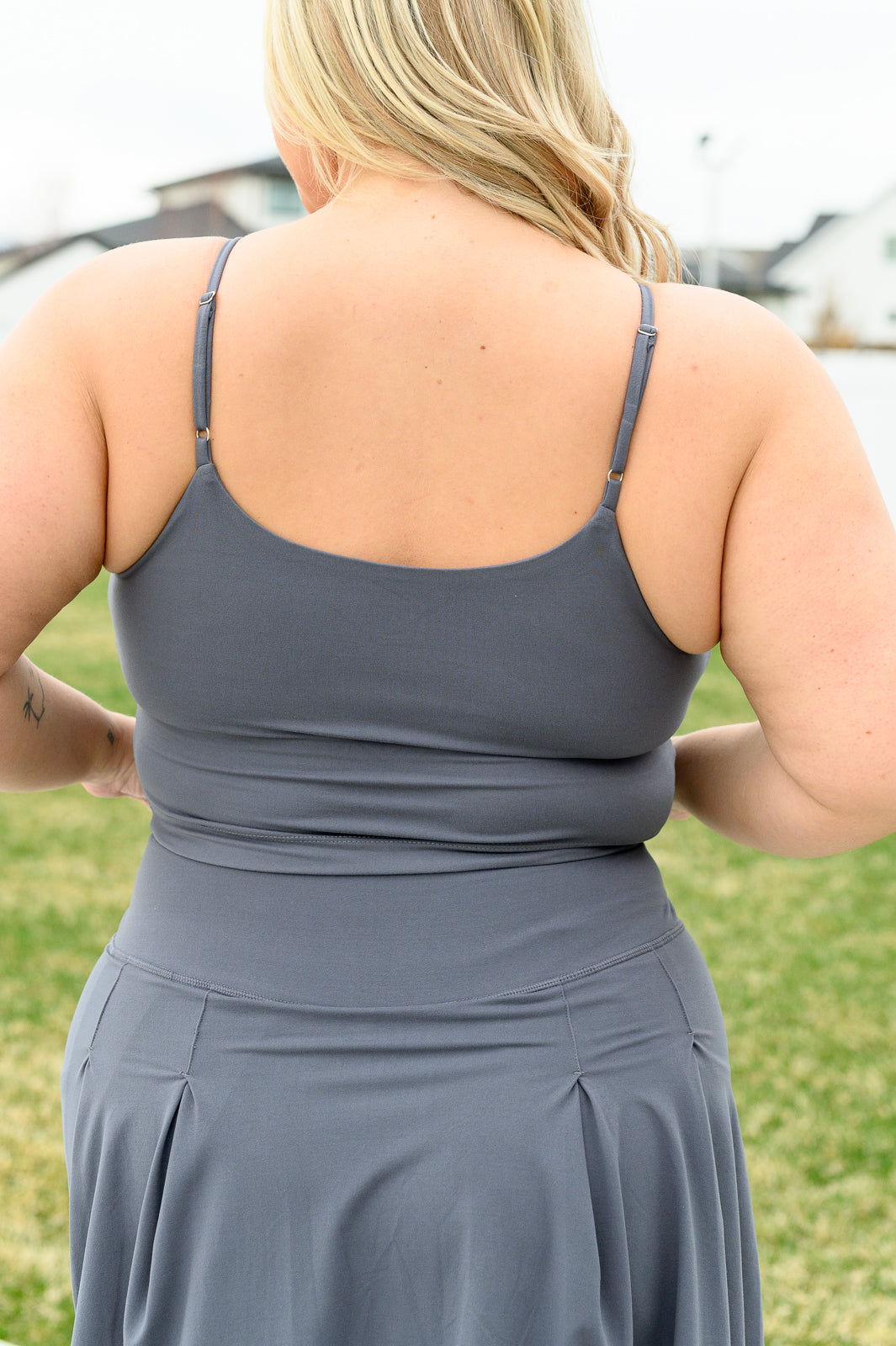 Hot Yoga Tank in Titanium - Charming Charlie