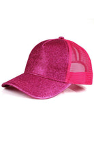 Hot Pink C.C BASEBALL PONYCAP is a must-have accessory for any baseball fan. Made with high-quality materials, this cap offers both style and functionality. Featuring a ponytail holder, it allows for easy and comfortable wear while keeping your hair in place. Elevate your game day look with the C.C BASEBALL PONYCAP.