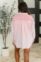Hot & Unbothered Full Front Button Down Shacket in Pink - Charming Charlie