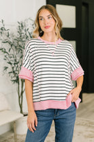 Human Nature Contrast Detailed Top - Charming Charlie