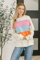 Humor Me Color Block Relaxed Pullover - Charming Charlie