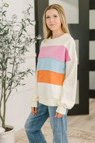 Humor Me Color Block Relaxed Pullover - Charming Charlie