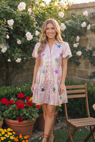 Holographic Pink Star Patch Mini Dress - Charming Charlie