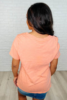 I Don't Have to Choose V-Neck Tee in Apricot Ice - Charming Charlie