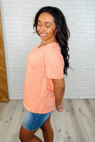 I Don't Have to Choose V-Neck Tee in Apricot Ice - Charming Charlie