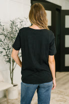I Don't Have to Choose V-Neck Tee in Black - Charming Charlie