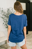 I Don't Have to Choose V-Neck Tee in Navy - Charming Charlie