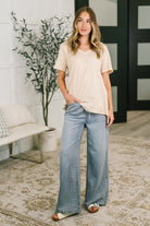 I Don't Have to Choose V-Neck Tee in Oatmeal - Charming Charlie