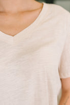 I Don't Have to Choose V-Neck Tee in Oatmeal - Charming Charlie