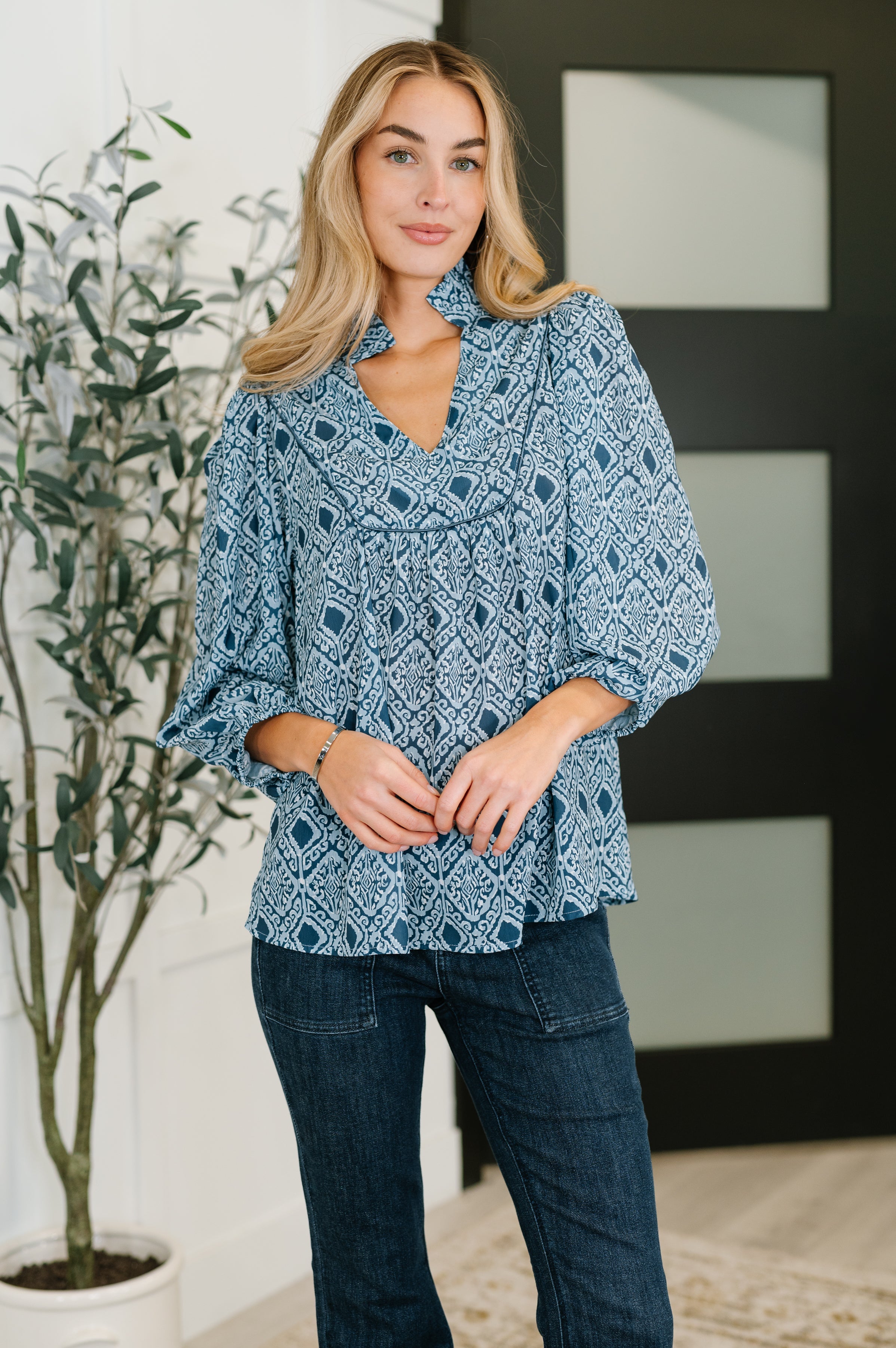 I Gave You My Heart Floral Babydoll Blouse - Charming Charlie