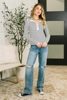 I Know What I Want Long Sleeve Henley Top- 8/27/2026 - Charming Charlie