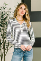 I Know What I Want Long Sleeve Henley Top- 8/27/2026 - Charming Charlie