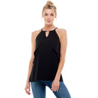 V Notch Ruffle Top - Charming Charlie