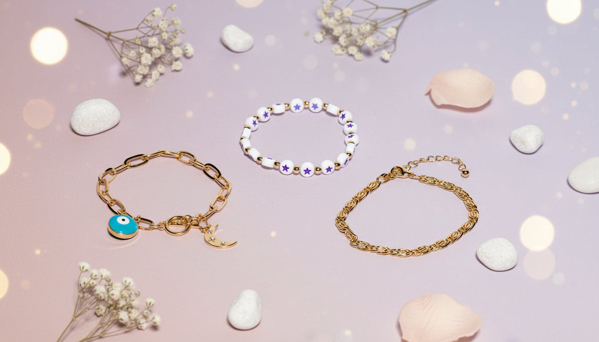 3 Row Toggle Gold Bracelet - Charming Charlie