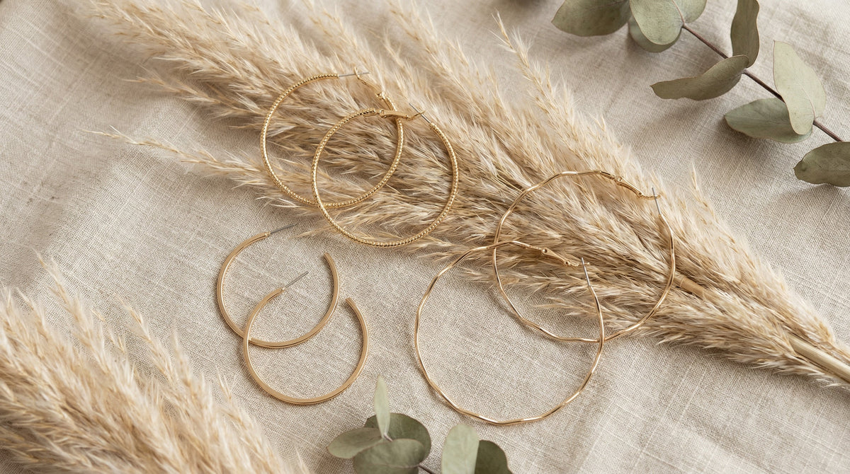 3 Pack Gold Hoop Earrings - Charming Charlie