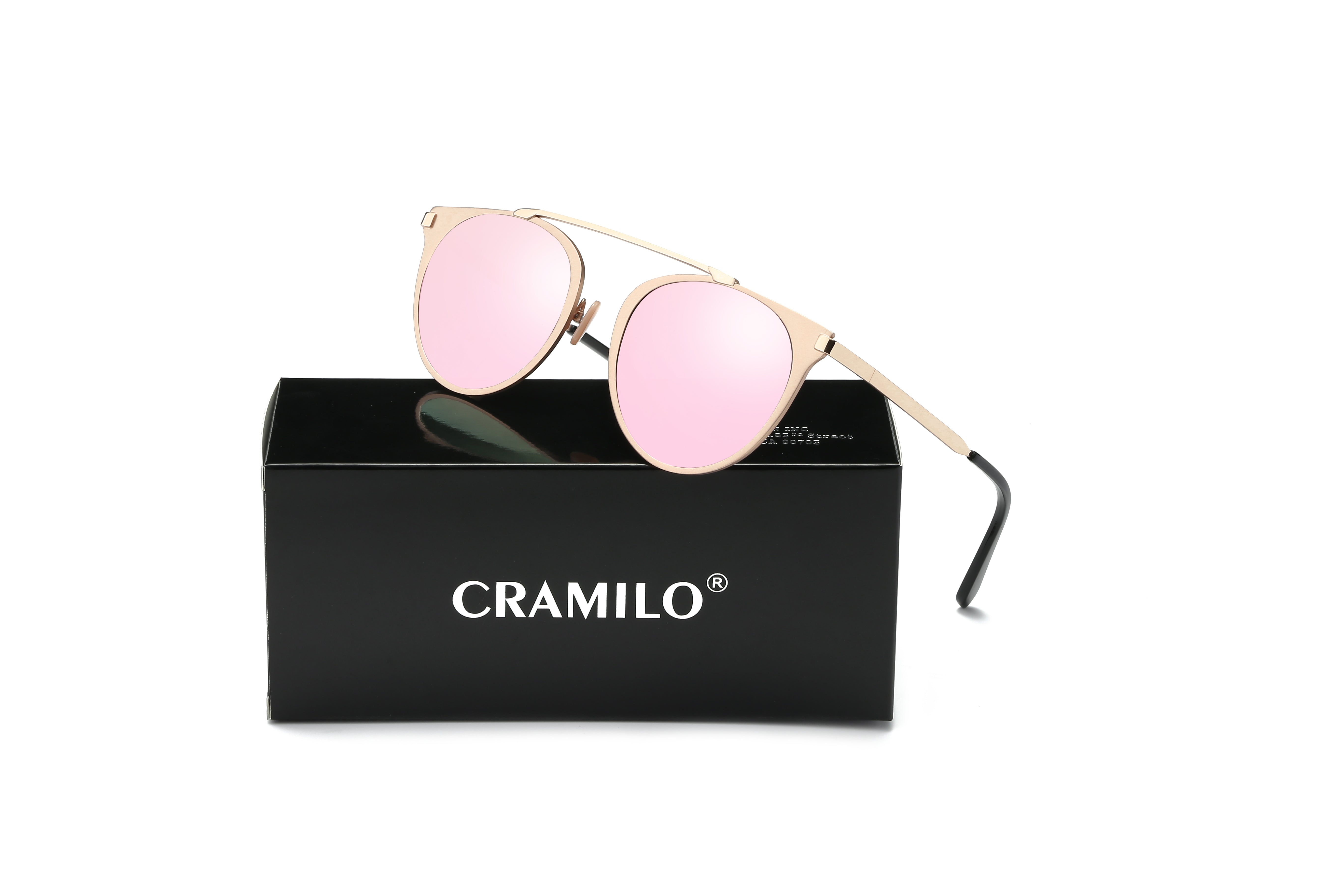 FRISCO | Modern Horn Rimmed Metal Frame Round Sunglasses - Charming Charlie