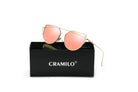 DILLON | Modern Cat Eye Mirrored Flat Lens Sunglasses Circle - Charming Charlie